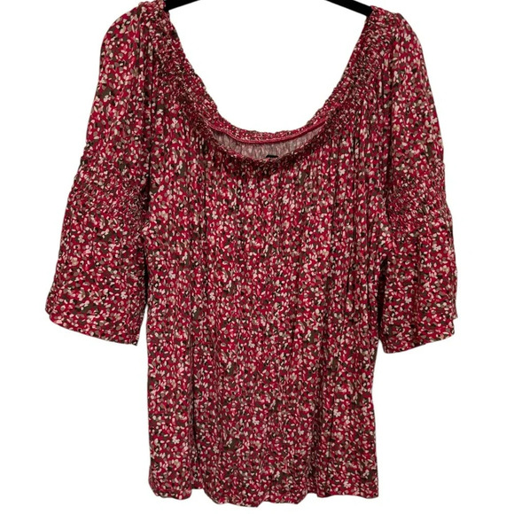 Lane Bryant Floral on/off-shoulder Top Size 22/24 - Picture 4 of 5